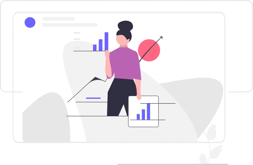 A woman analyzing graphs and charts on a electronic board, representing financial insights with Best Budget personal finance application.